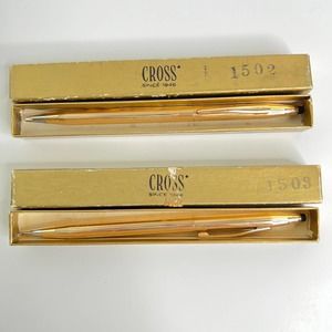 14K Gold Filled CROSS Pen Pencil 1502 1503 w/ Box